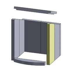 Wandstein Vorne Links/rechts 425x142x30mm (Vermiculite) Passend Für Hark ** -Das Warme Haus wandstein vorne rechts hark schamotte shop.de 32005773
